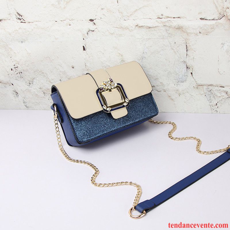 Sac À Bandoulière Femme Le Nouveau Simple Mode Sac De Messager Été All-match Bleu