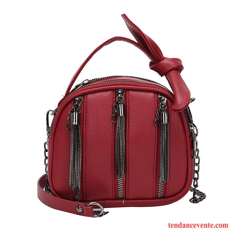 Sac À Bandoulière Femme Petit Tassel Chaîne Mode Jeunesse Arc Noir