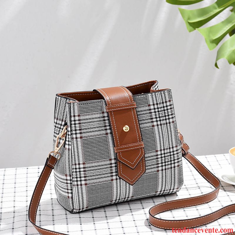 Sac À Bandoulière Femme Plaid Mode Ultra All-match Sac De Messager Le Nouveau