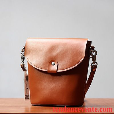 Sac À Bandoulière Femme Rétro Sac De Messager Le Nouveau Petit Original Cuir De Vache Vert Foncé