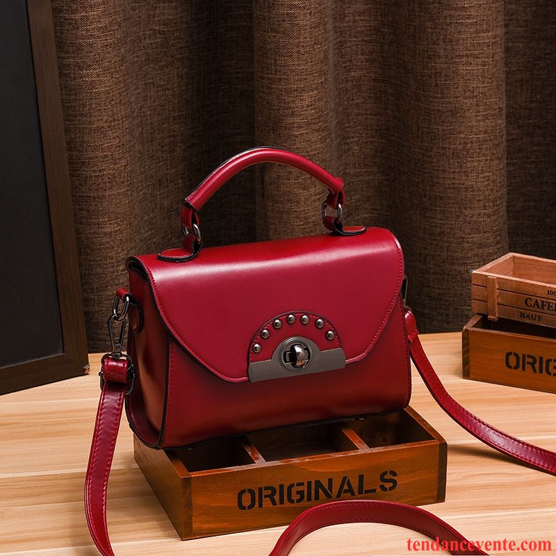 Sac À Bandoulière Femme Sac De Messager Portable All-match Mode Le Nouveau Atmosphère Rouge