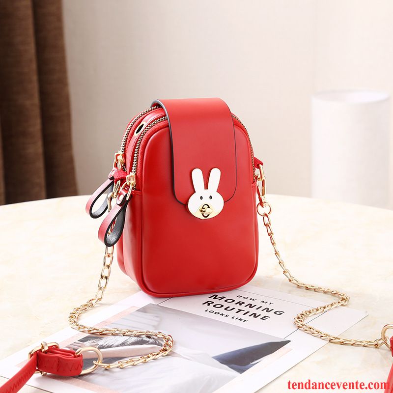 Sac À Bandoulière Femme Téléphone Portable All-match Été Mignonne Le Nouveau Lapin Blanc