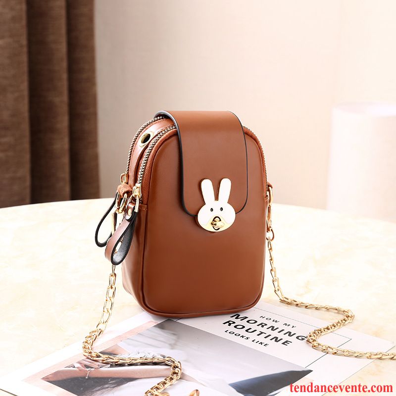 Sac À Bandoulière Femme Téléphone Portable All-match Été Mignonne Le Nouveau Lapin Blanc