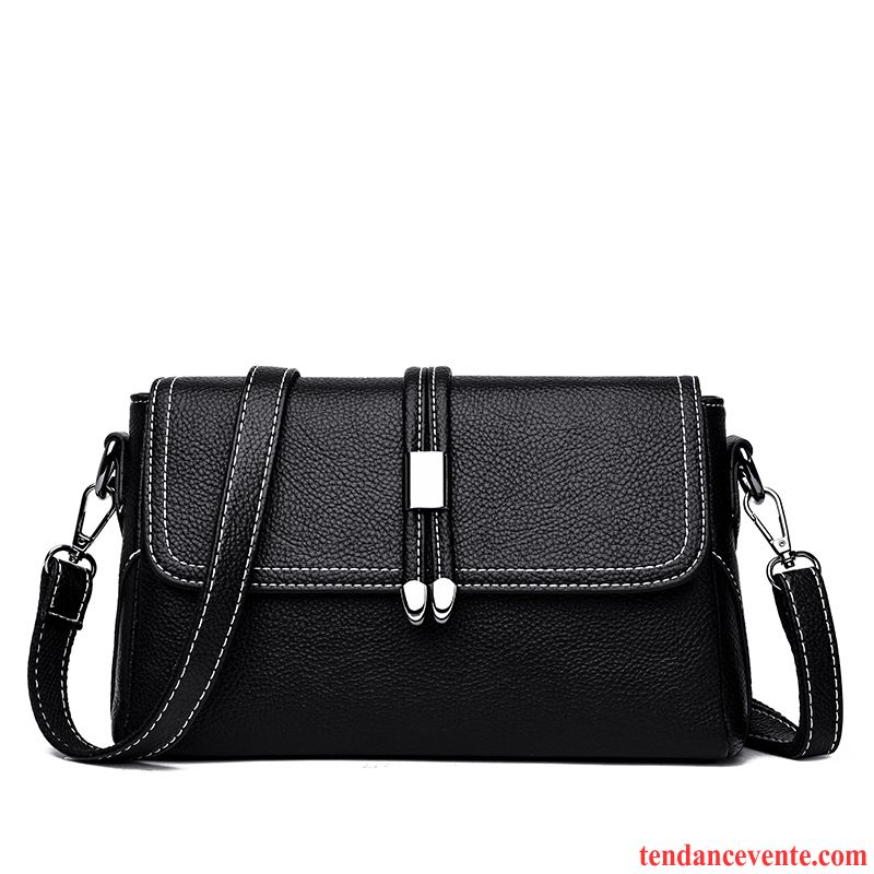 Sac À Bandoulière Femme Âge Moyen Petit Peau Douce Loisir Pochette Sac De Messager Violet