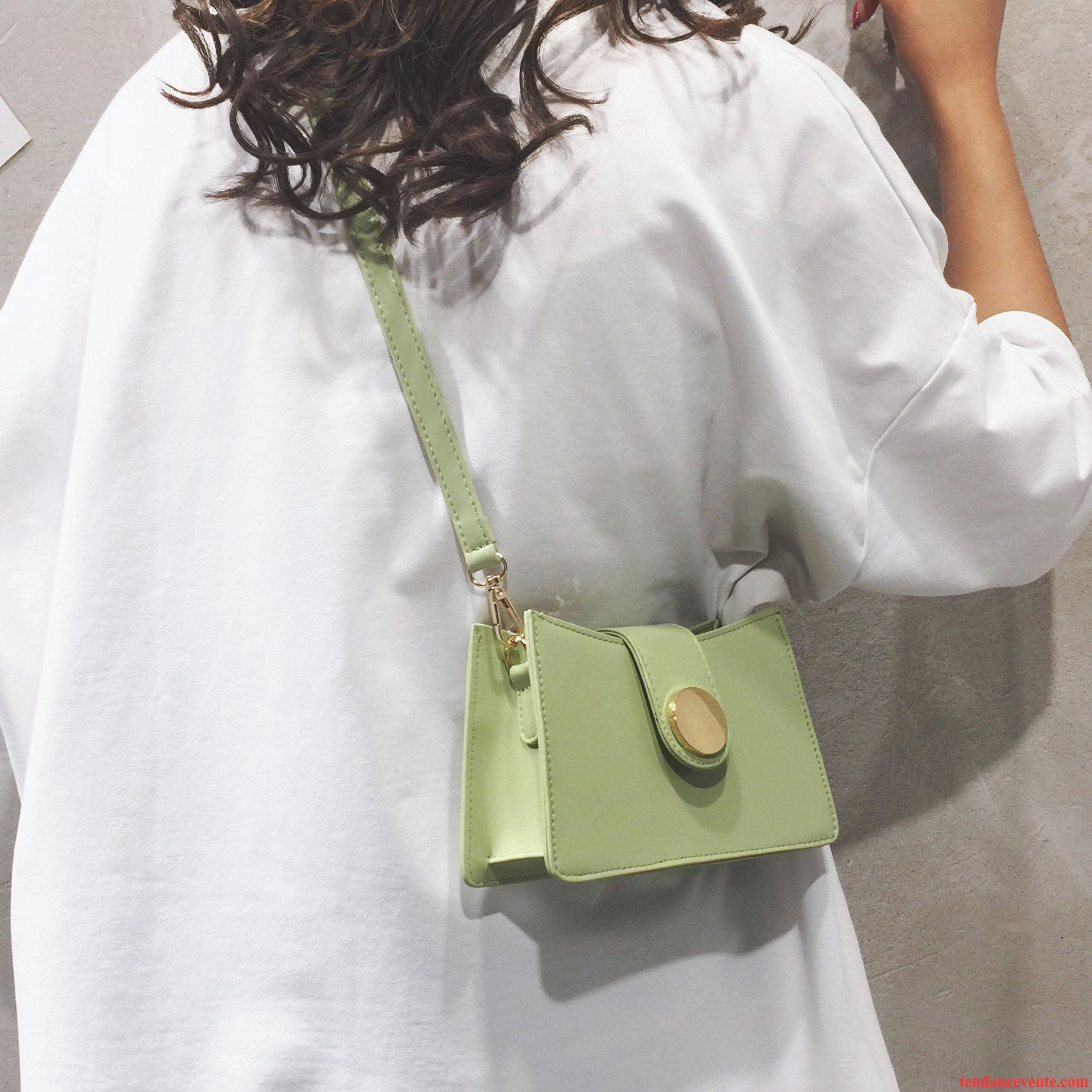 Sac À Bandoulière Femme Été Mode Sac De Messager Rétro Nouveau Le Nouveau Vert