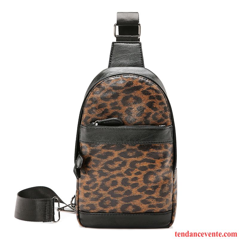 Sac À Bandoulière Homme Femme Qualité Le Nouveau Petit Tendance Leopard Noir