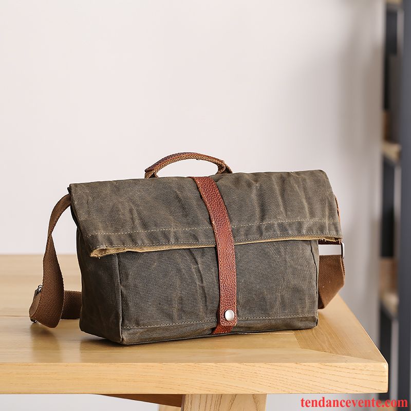 Sac À Bandoulière Homme Loisir Original Toile Rétro Sac Poitrine Sacs À Bandoulière