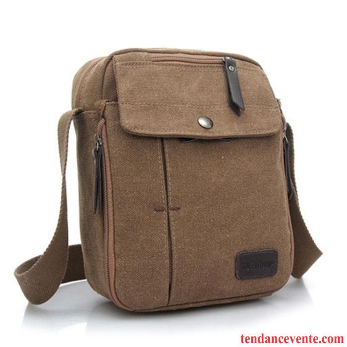 Sac À Bandoulière Homme Mini Loisir Téléphone Portable Sac À Dos Sac De Messager De Plein Air Noir