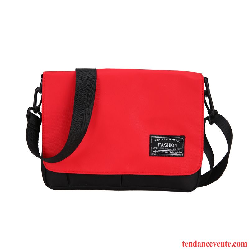 Sac À Bandoulière Homme Mode Sac À Dos Étudiant Sac De Messager Petit Sacs À Bandoulière Rouge Jaune