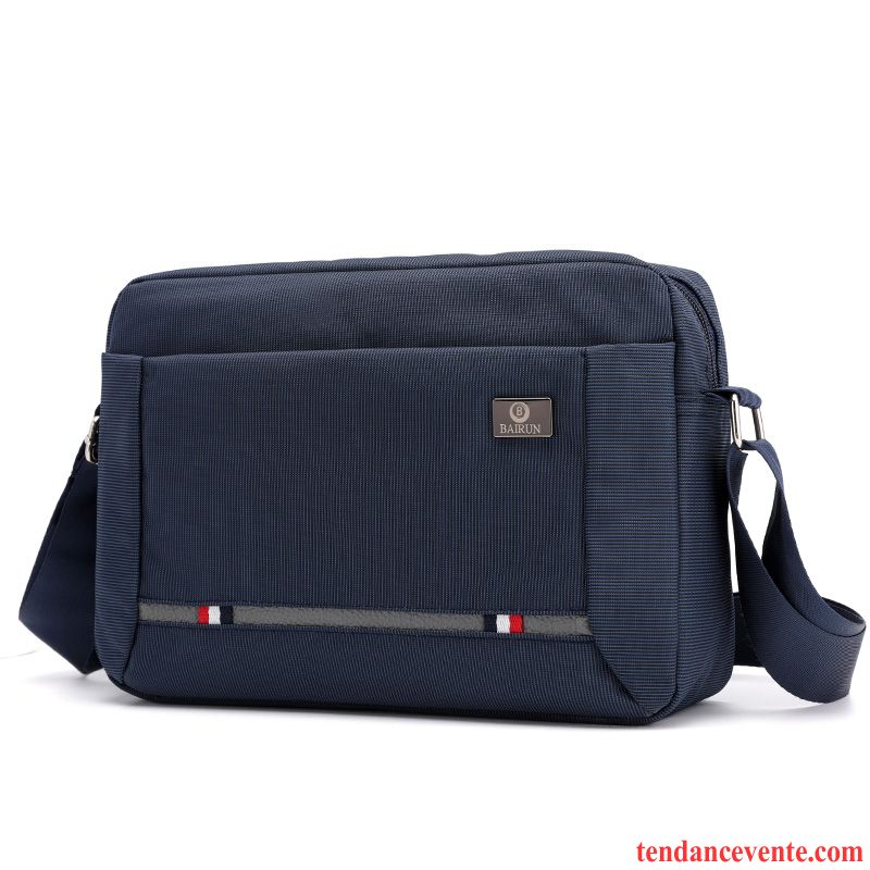 Sac À Bandoulière Homme Section Verticale Petit Étanche Sac À Dos Entreprise Loisir Bleu Marin