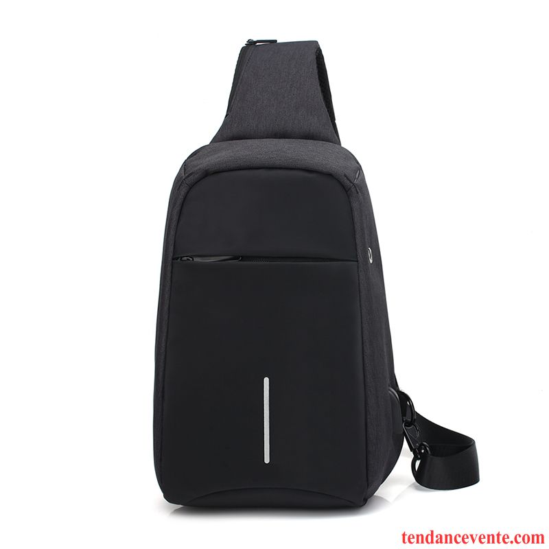 Sac À Bandoulière Homme Tendance Antivol Sac Poitrine Sac De Messager Sac À Dos Sacs À Bandoulière Gris