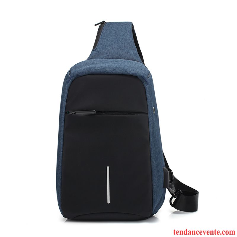 Sac À Bandoulière Homme Tendance Antivol Sac Poitrine Sac De Messager Sac À Dos Sacs À Bandoulière Gris