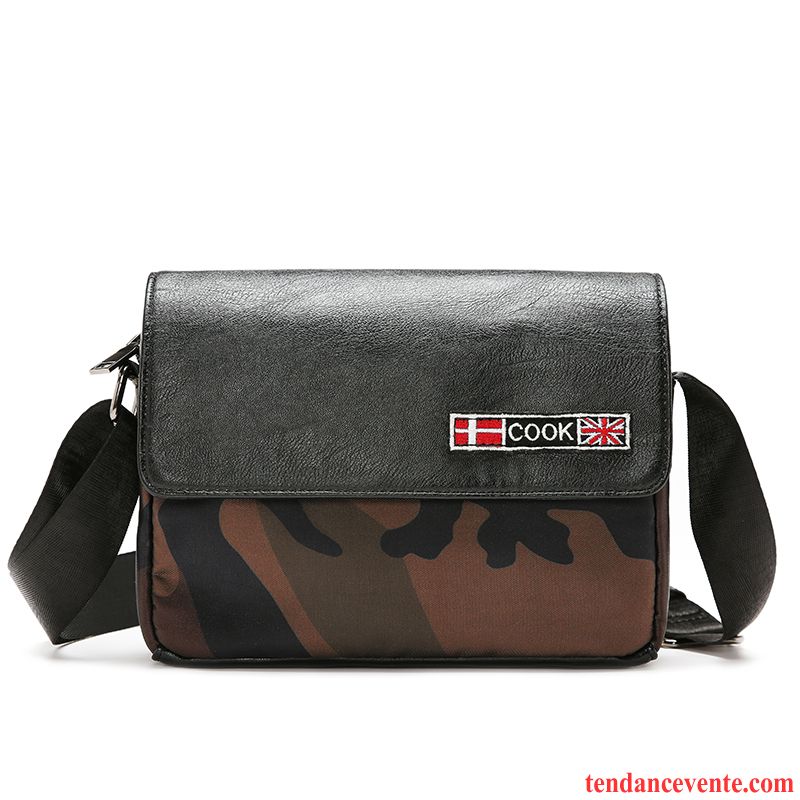 Sac À Bandoulière Homme Tendance Sacs À Bandoulière Mode Petit De Plein Air Loisir Noir