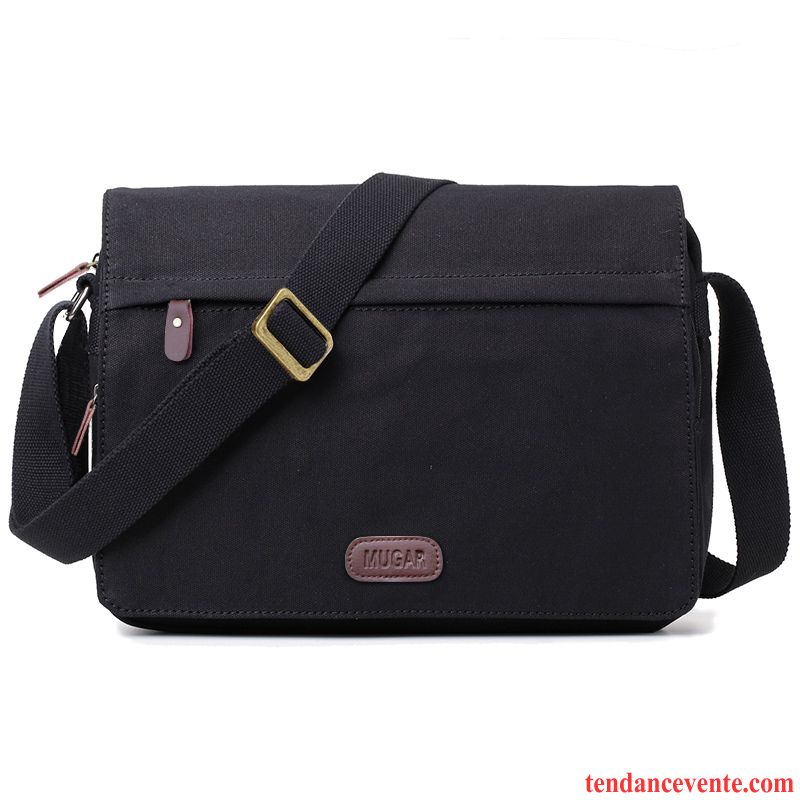 Sac À Bandoulière Homme Toile Sac De Messager Gris