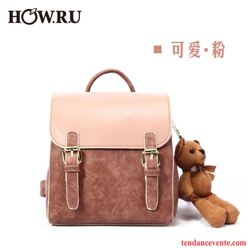 Sac À Dos Femme All-match Ornements Mini Le Nouveau Petit Ours Brun