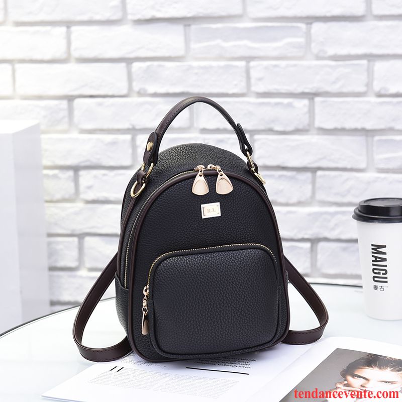 Sac À Dos Femme All-match Petit Mode Ultra Tendance Loisir Noir