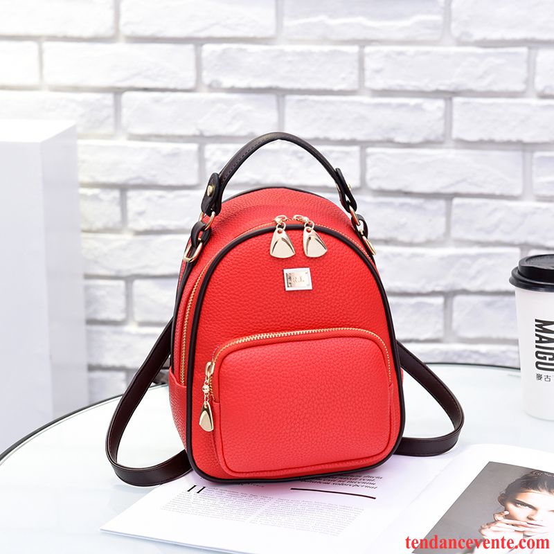 Sac À Dos Femme All-match Petit Mode Ultra Tendance Loisir Noir