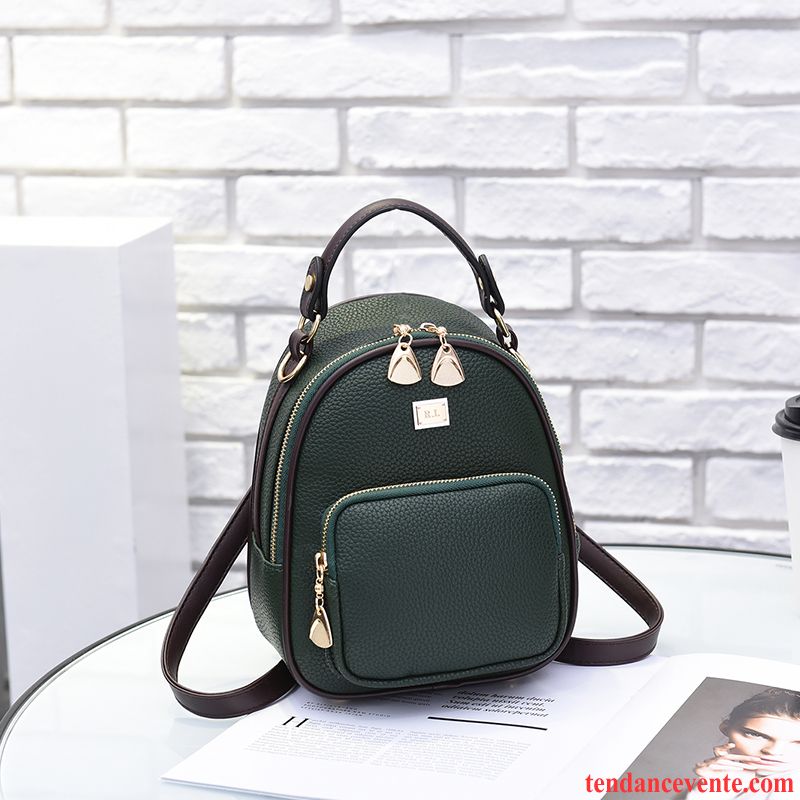 Sac À Dos Femme All-match Petit Mode Ultra Tendance Loisir Noir