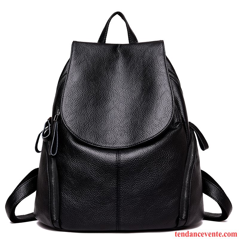 Sac À Dos Femme Cuir De Vache All-match Grande Capacité Maman Le Nouveau Cuir Véritable Jaune