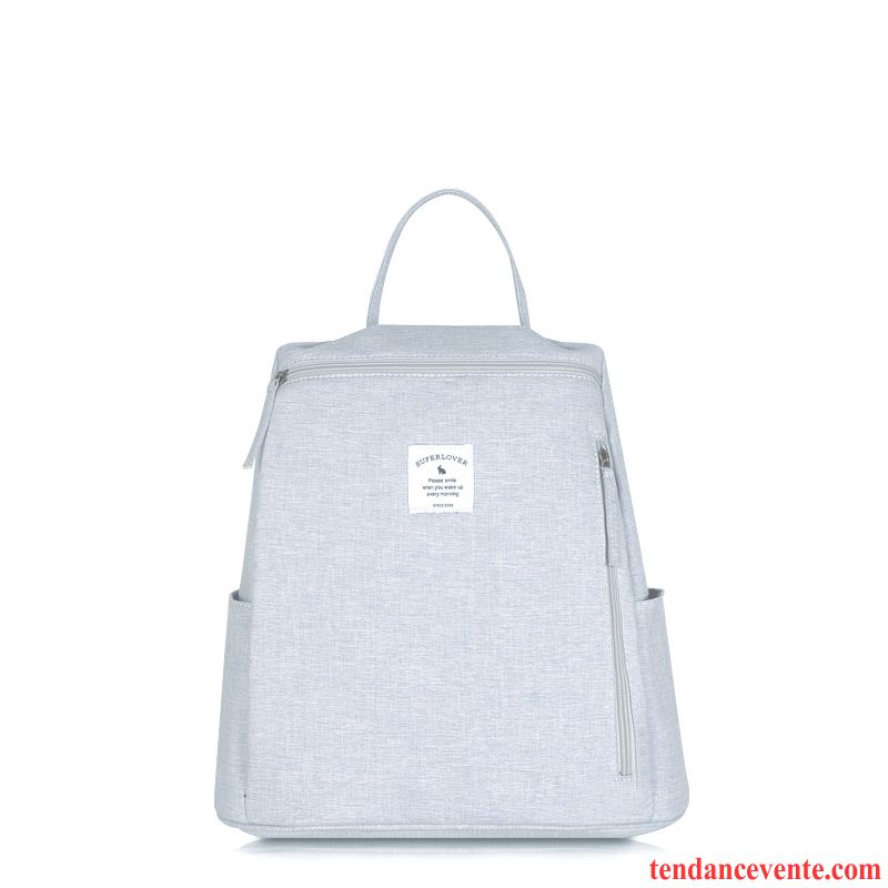 Sac À Dos Femme Cœur Antivol Cartable Simple Tir De Rue Étudiant Bleu Clair