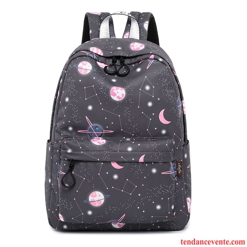 Sac À Dos Femme Gros Étudiant Milieu École Secondaire Simple Cartable Bleu