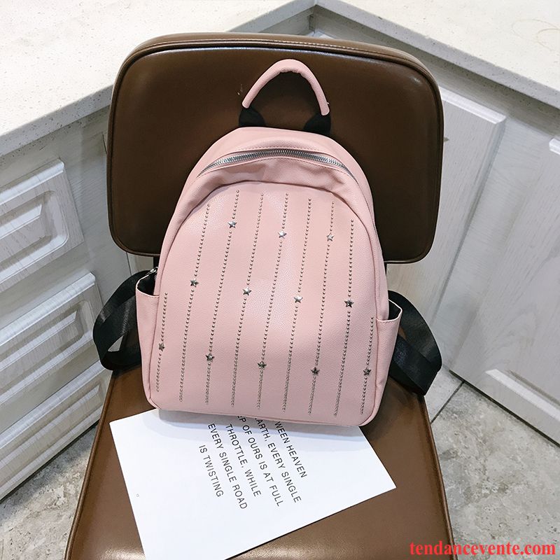 Sac À Dos Femme Milieu Mode Le Nouveau Cartable Voyage Loisir Rose