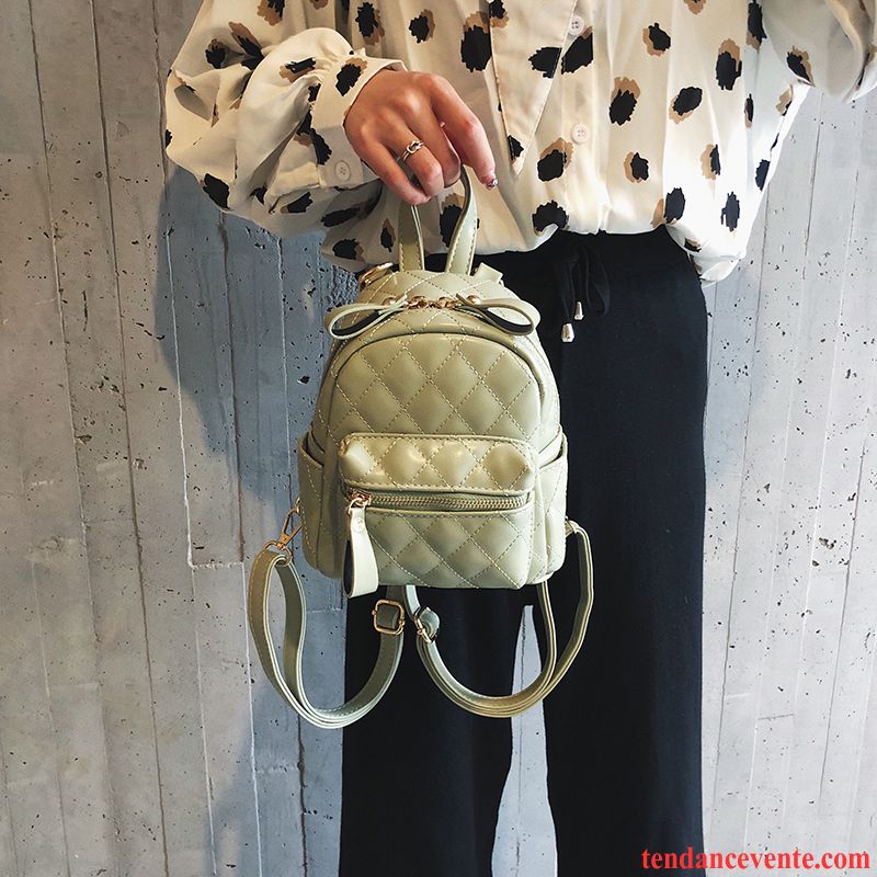 Sac À Dos Femme Mode Vent Parfumé Nouveau Rhombe Petit Le Nouveau Vert