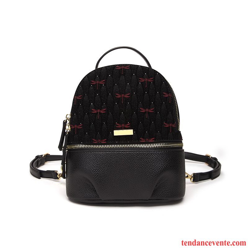 Sac À Dos Femme Tendance Le Nouveau Petit Paillettes Mode Réseau Noir Rouge