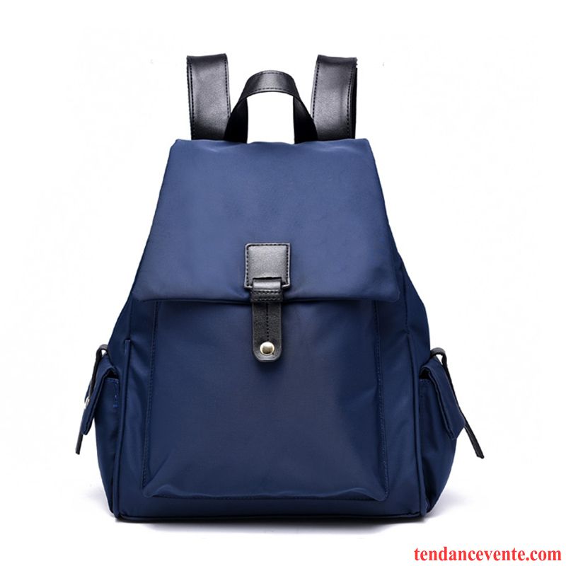 Sac À Dos Femme Étanche Le Nouveau Tissu Oxford All-match Grande Capacité Mode Bleu Foncé