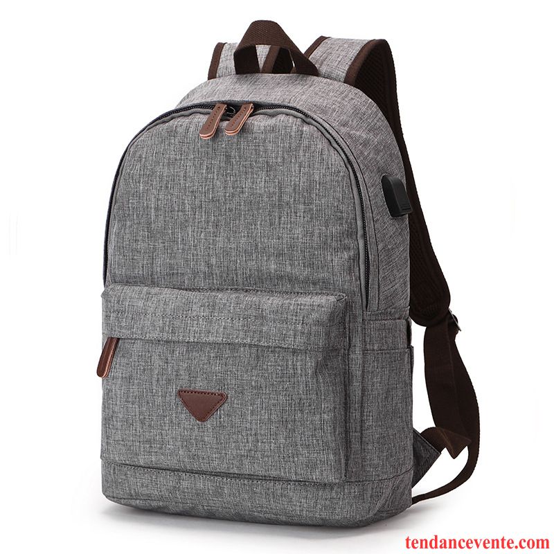 Sac À Dos Homme All-match Mode Étudiant Femme Tendance Loisir Gris