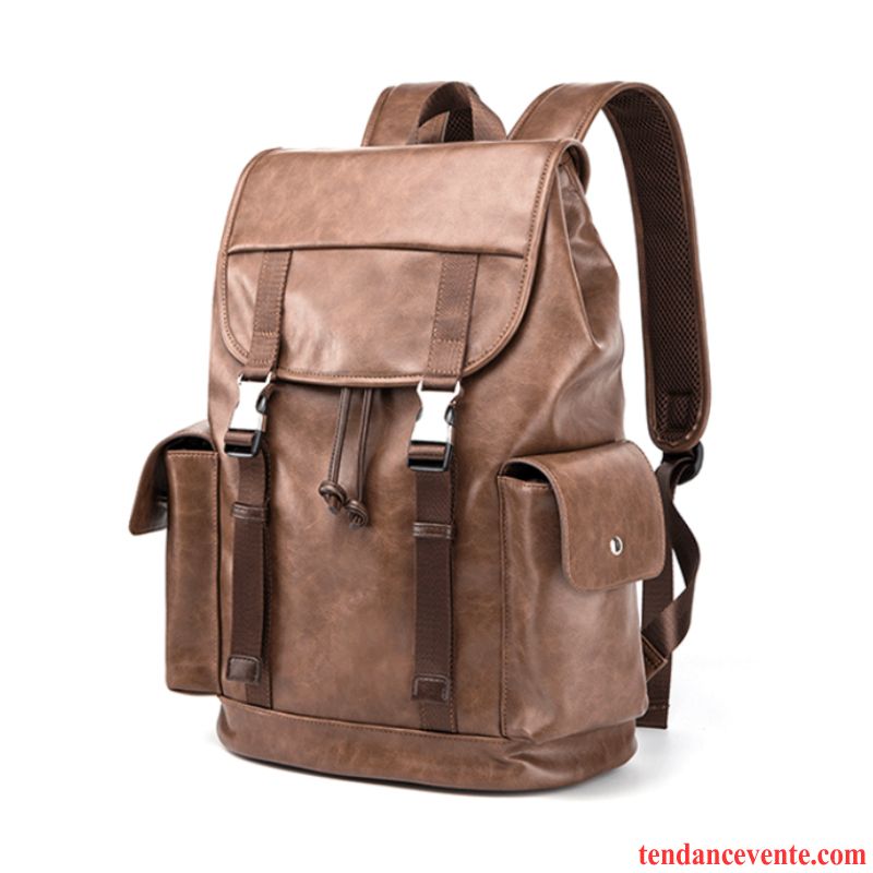 Sac À Dos Homme Loisir Sac D'ordinateur Portable Simple Créatif Jeunesse Personnalité Noir