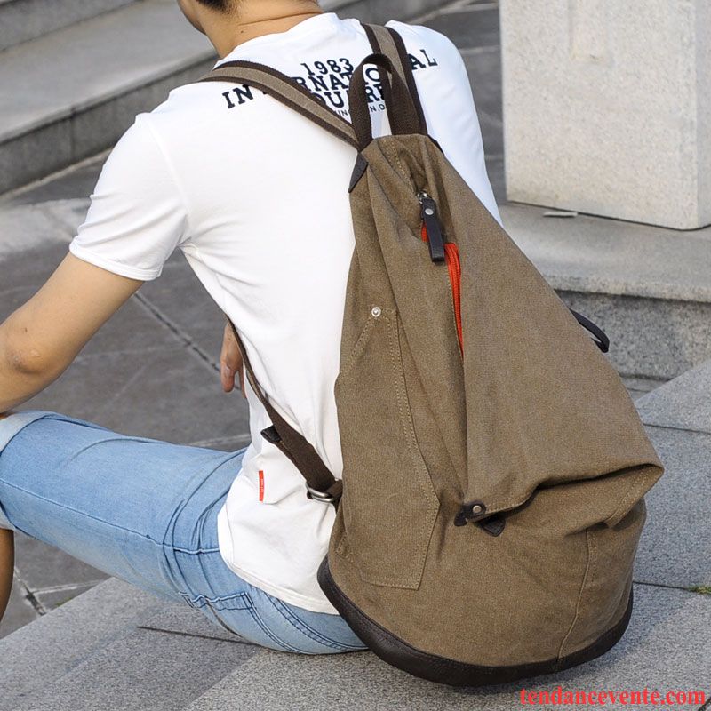 Sac À Dos Homme Toile Personnalité Grande Capacité Mode Cartable Loisir