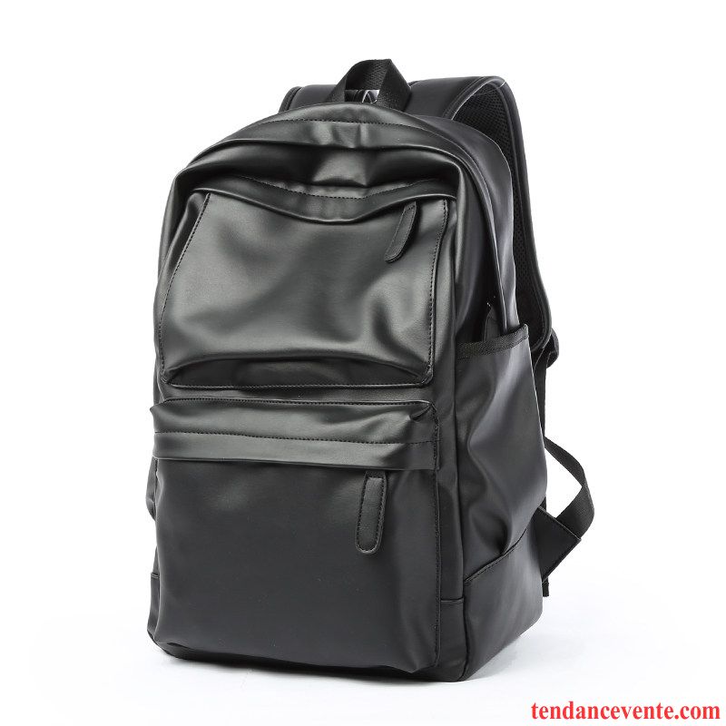 Sac À Dos Homme Voyage Femme Simple Cartable Loisir Milieu Noir