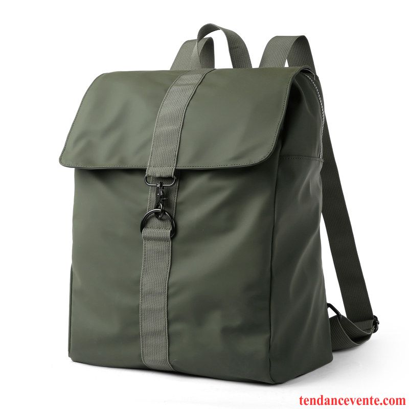 Sac À Dos Homme Voyage Grande Capacité Simple Lumière Étudiant Jeunesse Vert