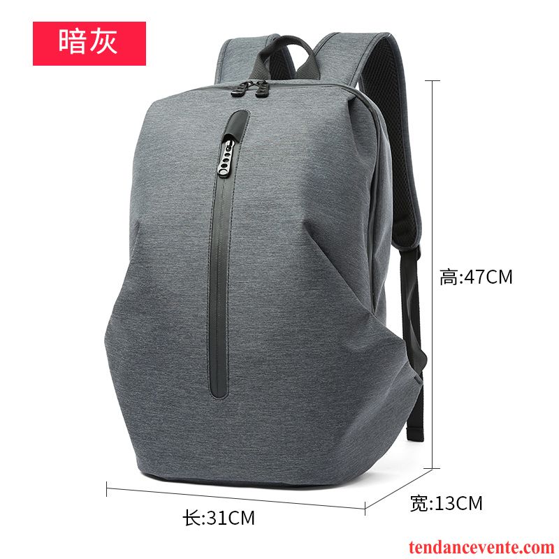 Sac À Dos Homme Voyage Loisir Étudiant Grande Capacité Mode Sac D'ordinateur Portable Bleu Marin