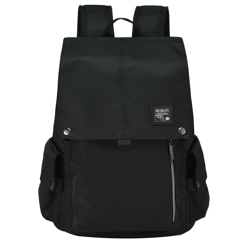 Sac À Dos Homme École Secondaire Simple Gros Tendance Étudiant Mode Noir