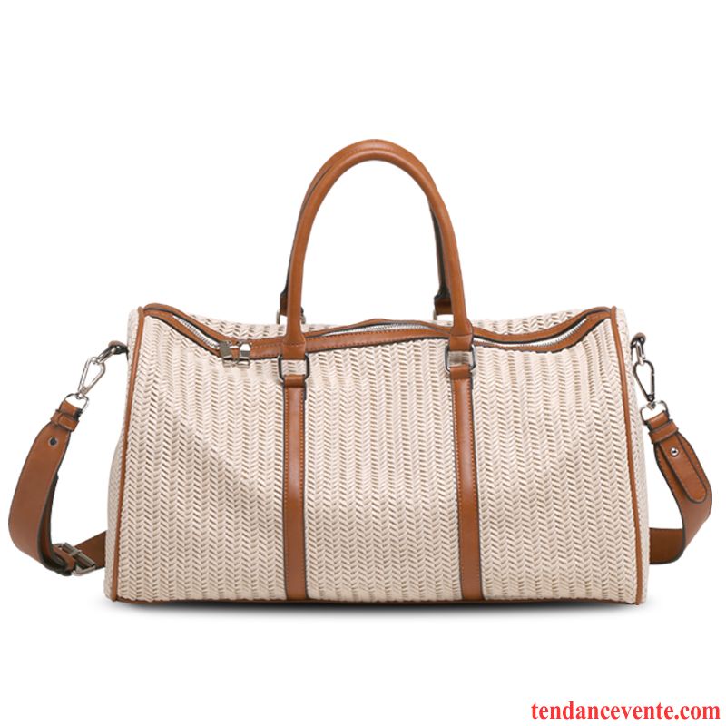 Sac À Dos Randonnée Femme Beige Voyage Lumière Portable Tourisme Simple Blanc