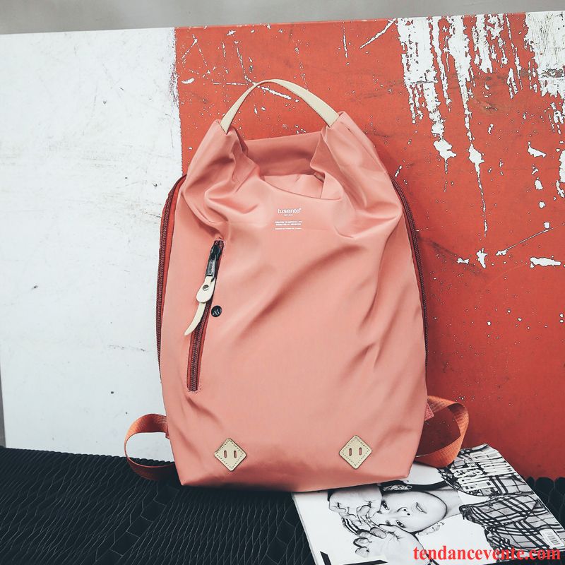 Sac À Dos Randonnée Femme Gros Étudiant Campus Tendance Grande Capacité Cartable Rouge