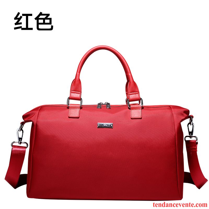 Sac À Dos Randonnée Femme Lumière Voyage Mode Portable Grande Capacité Court Rouge