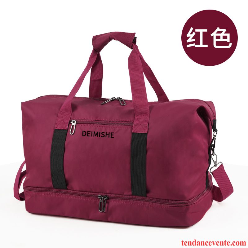 Sac À Dos Randonnée Femme Simple Tendance Bagage Plier Tourisme Voyage Rouge