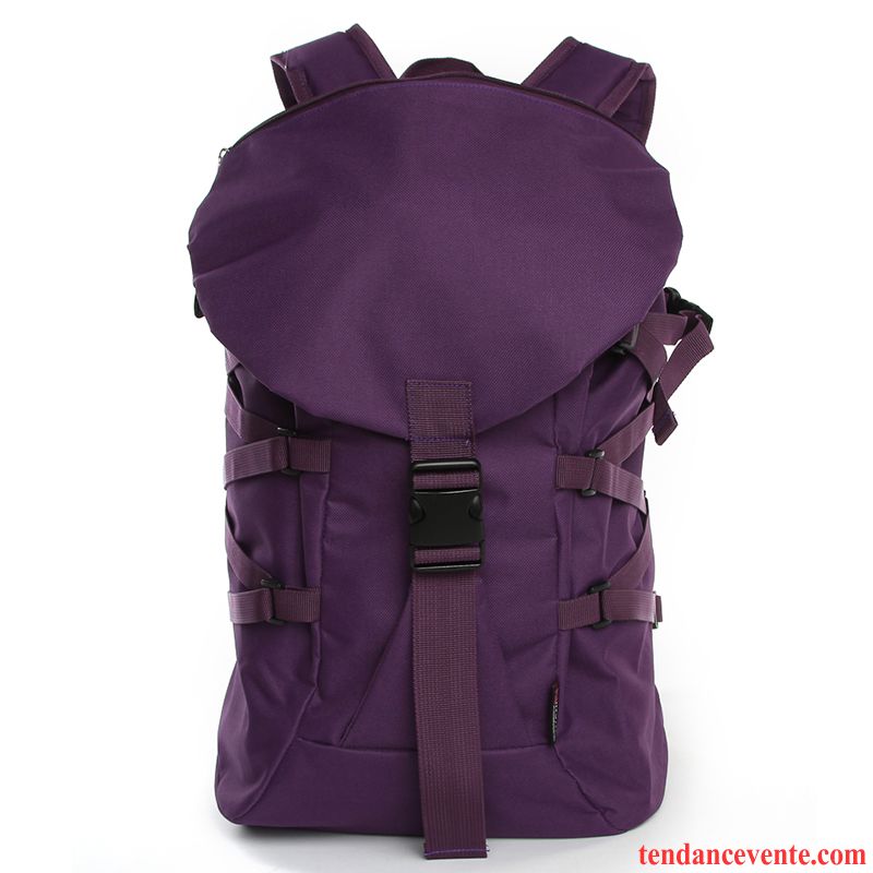 Sac À Dos Randonnée Femme Tendance Grande Capacité Lumière Mode Voyage Réseau Rouge