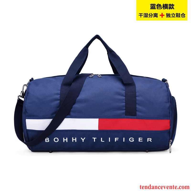 Sac À Dos Randonnée Femme Tendance La Coupe Transversale Court Homme Sac De Sport Grande Capacité Bleu Rouge Foncé