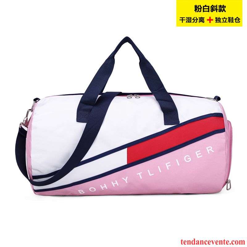 Sac À Dos Randonnée Femme Tendance La Coupe Transversale Court Homme Sac De Sport Grande Capacité Bleu Rouge Foncé