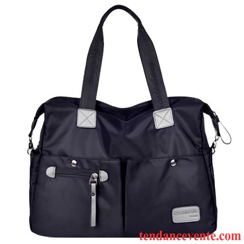 Sac À Dos Randonnée Femme Toile Hiver Gros Sac Portable Tendance Voyage Noir