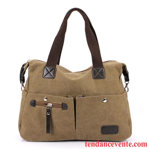 Sac À Dos Randonnée Femme Toile Hiver Gros Sac Portable Tendance Voyage Noir