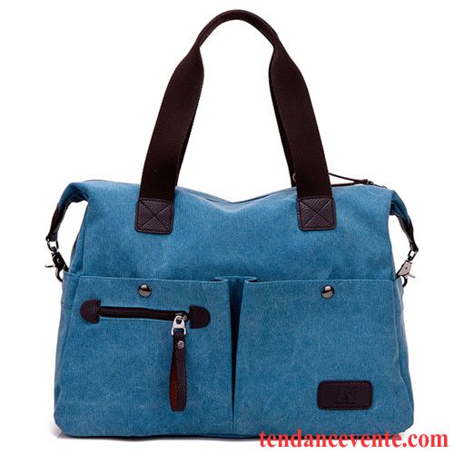 Sac À Dos Randonnée Femme Toile Hiver Gros Sac Portable Tendance Voyage Noir