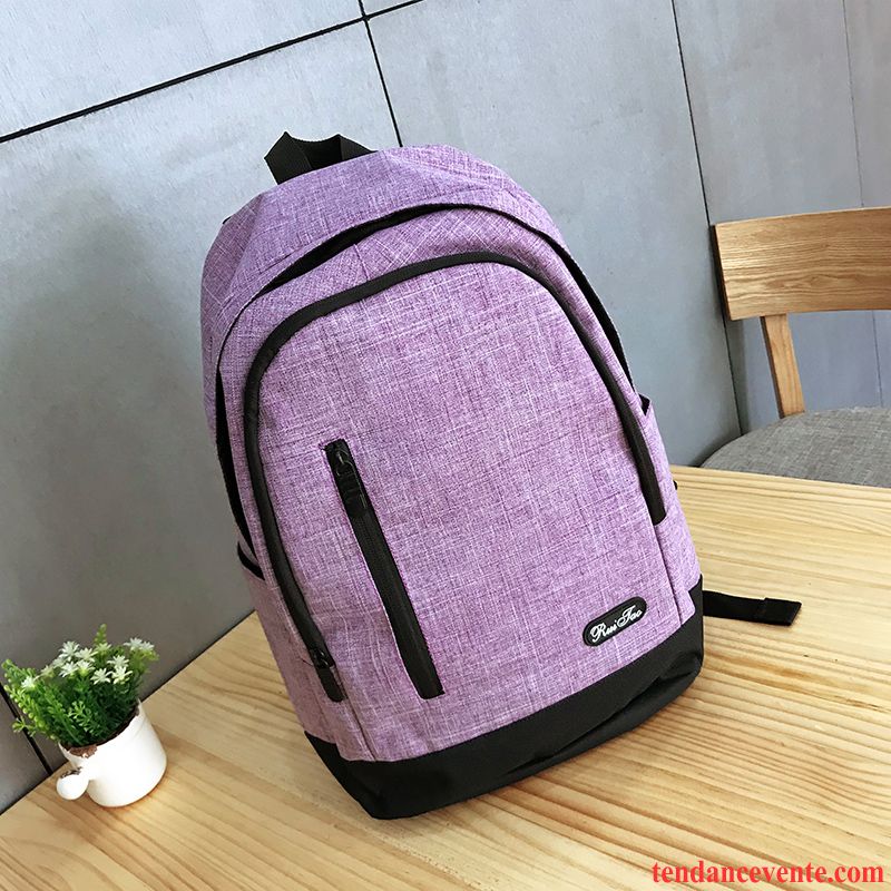 Sac À Dos Randonnée Femme Étudiant Campus Cartable Homme Voyage Université Rose