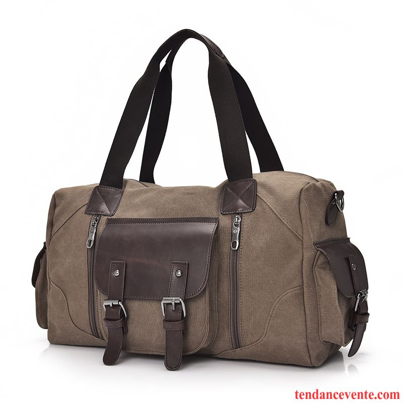 Sac À Dos Randonnée Homme Aptitude Sac De Messager Toile Voyage Sac À Main Entreprise Noir