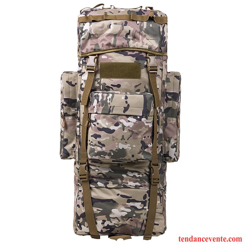 Sac À Dos Randonnée Homme Femme Voyage De Plein Air Sacs À Dos Grande Capacité Camouflage Bleu