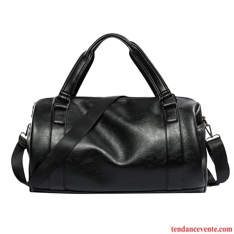 Sac À Dos Randonnée Homme Portable Aptitude Grande Capacité Sac De Messager Entraînement Tendance Noir